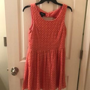 A- line pink lace dress